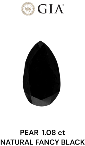 1.08 carat Fancy Dark Gray-VVS2 Natūralus Pear Deimantas (1)