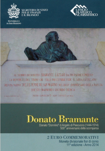 2014 г. Сан Марино Браманте - монета от 2 евро (5)