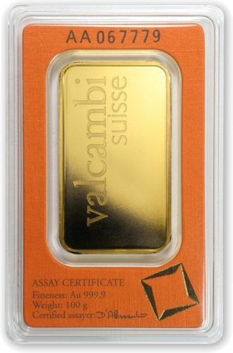 100 g Investicinio aukso luitas Valcambi (3)