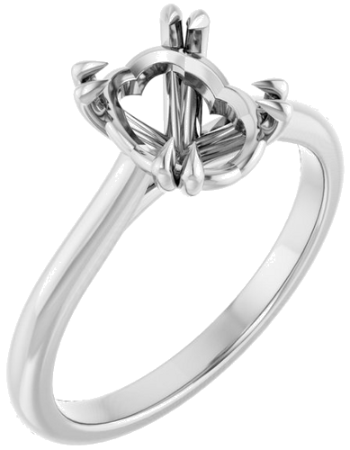 Sužadėtuvių Žiedas „Solitaire“ 585 Baltojo Aukso Oval 9mm x 7mm (1)