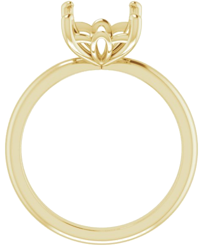 Sužadėtuvių Žiedas „Solitaire“ 585 Geltonojo Aukso Emerald 10mm x 8mm (2)