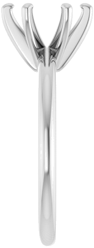 Sužadėtuvių Žiedas „Solitaire“ 585 Baltojo Aukso Round 8mm (4)