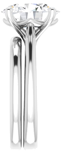 Sužadėtuvių Žiedas „Solitaire“ 585 Baltojo Aukso Oval 11mm x 9mm (9)