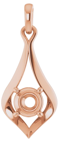 Pakabukas „Solitaire“ 585 Rožinis Aukso Round 5.5mm (1)