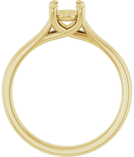 Sužadėtuvių Žiedas „Solitaire“ 585 Geltonojo Aukso Oval 7mm x 5mm (2)