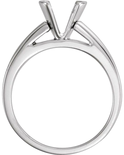10K White 5.8 mm Round Solitaire Engagement Ring Mounting (2)