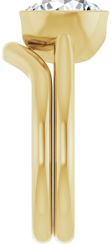 14K Yellow 9 mm Round Solitaire Engagement Ring Mounting (8)