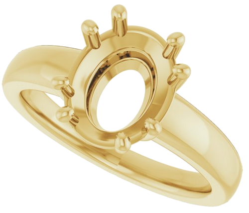 Sužadėtuvių Žiedas „Split-Prong Solitaire“ 14k yellow gold Oval 10mm x 8mm (5)