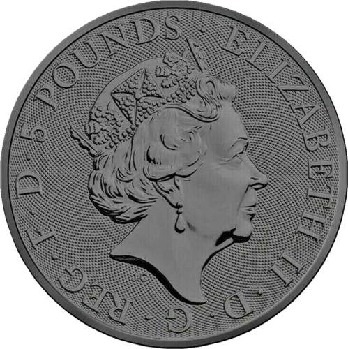 2 oz White Lion of Mortimer (Art of Color collection) gold plated 5 pounds silver coin (2)