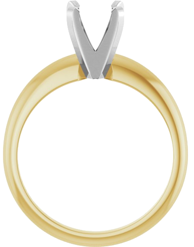 Sužadėtuvių Žiedas „Solitaire“ 585 Baltojo Ir Geltonojo Aukso Round 6mm x 6.6mm (2)