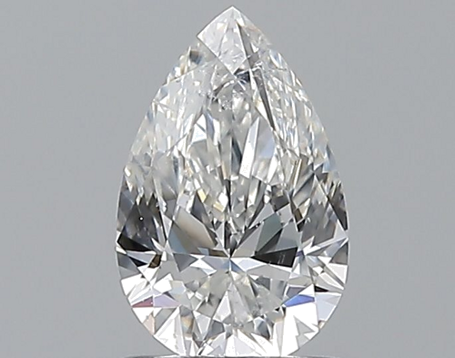 0.9 carat F-SI2 Natūralus Pear Deimantas (1)