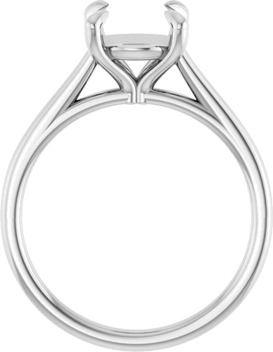 14K White  8.2 mm Round Solitaire Engagement Ring Mounting (2)