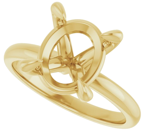 Sužadėtuvių Žiedas „Solitaire“ 417 Geltonojo Aukso Oval 11mm x 9mm (5)