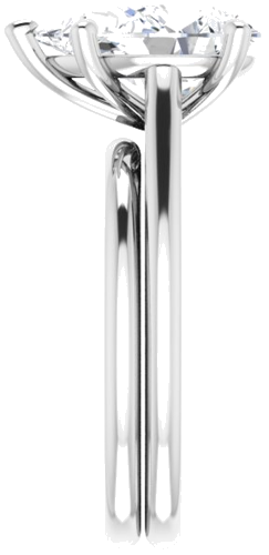 14K White  12x8 mm Pear Solitaire Engagement Ring Mounting (9)