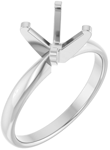 Sužadėtuvių Žiedas „Solitaire“ 585 Baltojo Aukso Square 5.5mm (1)