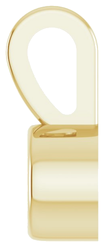 14K Yellow 2.5 mm Round Bezel-Set Solitaire Pendant Mounting (3)