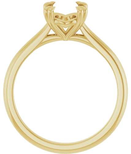 14K Yellow 9x7 mm Oval Solitaire Engagement Ring Mounting (2)