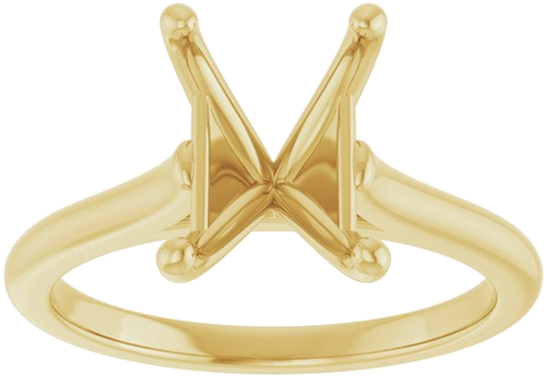 Sužadėtuvių Žiedas „Solitaire“ 585 Geltonojo Aukso Emerald 9mm x 7mm (3)