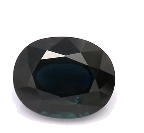 3.82 carat BLUE BRILLIANTSTEP cut Oval Safyras (1)