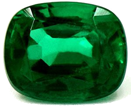 1.56 carat GREEN Cushion Smaragdas (1)