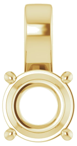 Pakabukas „Solitaire“ 417 Geltonojo Aukso Round 8mm (1)