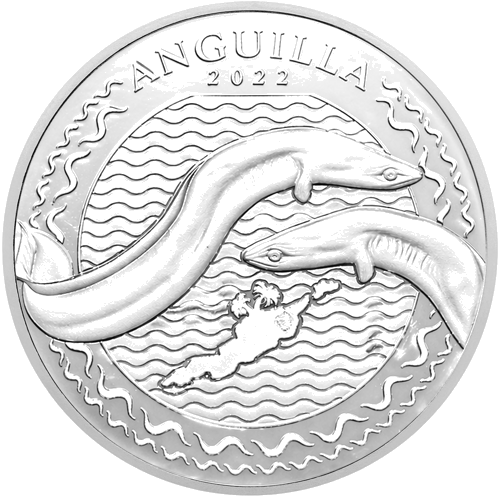 1 oz Eel 2022 Caribbean Islands silver coin (1)