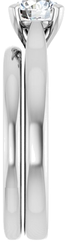 Sužadėtuvių Žiedas „Solitaire“ 585 Baltojo Aukso Round 5.8mm (9)