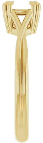 Sužadėtuvių Žiedas „Solitaire“ 585 Geltonojo Aukso Round 6.5mm (4)