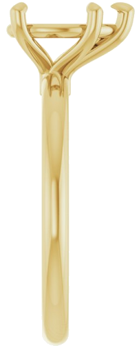 14K Yellow 9x6 mm Pear Solitaire Engagement Ring Mounting (4)