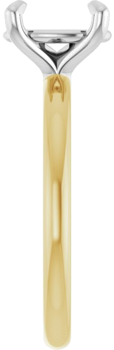 18K Yellow White 9 x 7 mm Oval Engagement Ring Mounting (4)