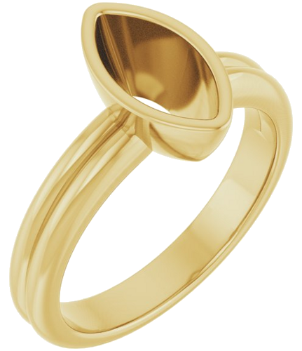 Sužadėtuvių Žiedas „Bezel-Set Solitaire“ 14k yellow gold Marquise 10mm x 5mm (1)