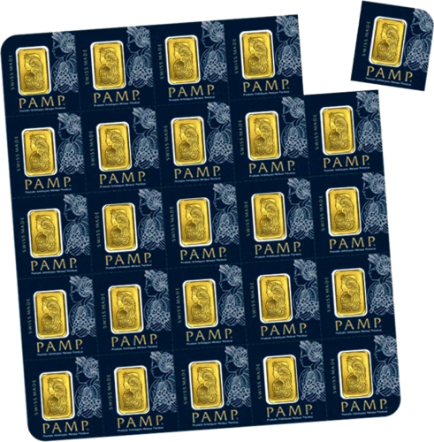 25 x 1 g Investīciju zelta stieņi Multigram Fortūna PAMP (2)