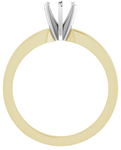 Sužadėtuvių Žiedas „Solitaire“ 585 Baltojo Ir Geltonojo Aukso Round 5.2mm (2)