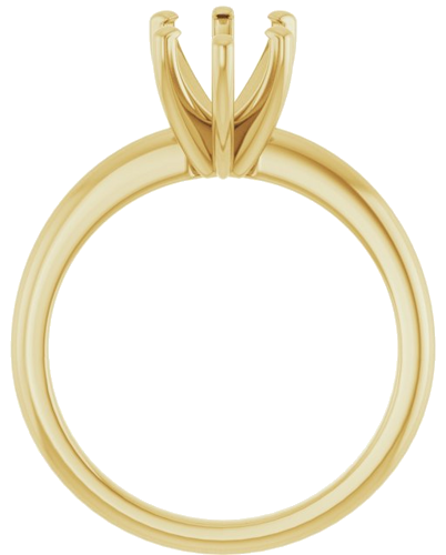 14K Yellow  10x7 mm Pear Solitaire Engagement Ring Mounting (2)