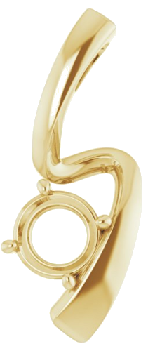 14K Yellow  6 mm Round Pendant Mounting (1)