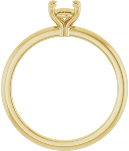 Sužadėtuvių Žiedas 585 Geltonojo Aukso Oval 7mm x 5mm (2)