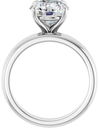 14K White 8.8 mm Round Solitaire Engagement Ring Mounting (7)