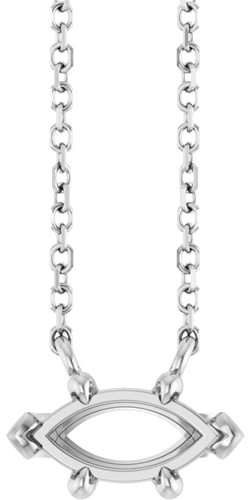 Pakabukas „Solitaire“ 925 Sidabro Marquise 8mm x 4mm (1)