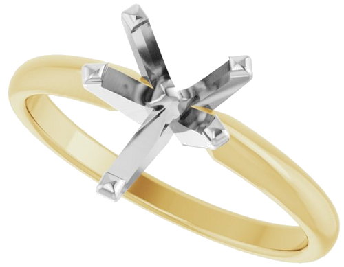 Sužadėtuvių Žiedas „Solitaire“ 585 Baltojo Ir Geltonojo Aukso Pear Shape 9mm x 6mm (5)