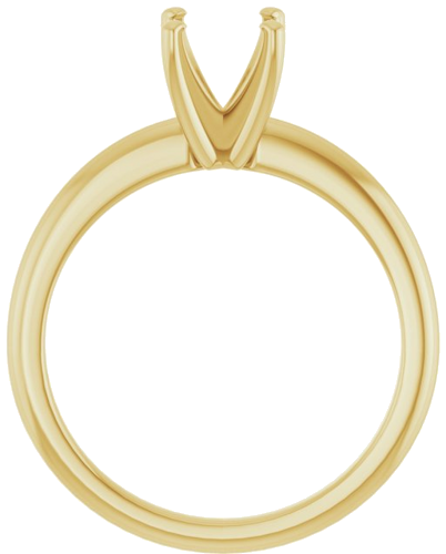 10K Yellow  6.5 mm Round Solitaire Engagement Ring Mounting (2)