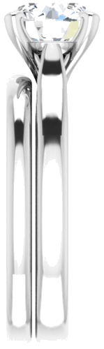 14K X1 White 7.4 mm Round Engagement Ring Mounting (9)