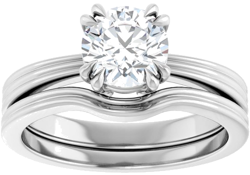 14K White 6.5 mm Round Solitaire Engagement Ring Mounting (7)