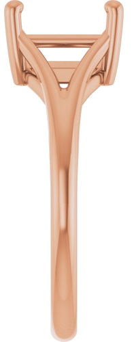 Sužadėtuvių Žiedas „Split Shank“ 585 Rožinis Aukso Emerald 8mm x 6mm (4)