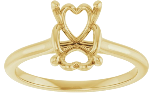 Sužadėtuvių Žiedas „Solitaire“ 585 Geltonojo Aukso Emerald 8mm x 6mm (3)