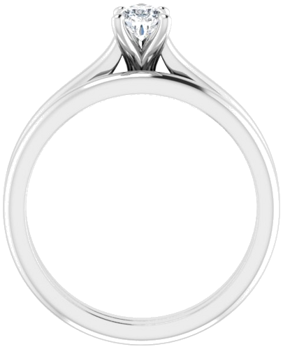 10K White 6x4 mm Pear Solitaire Engagement Ring Mounting (7)