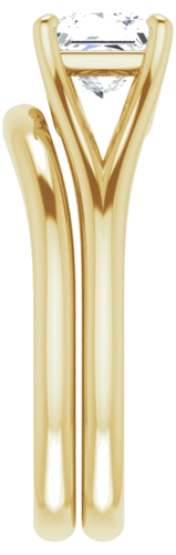 14K Yellow 5.5 mm Square Solitaire Engagement Ring Mounting (9)