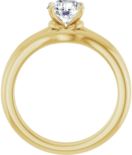 14K Yellow  6.5 mm Round Solitaire Engagement Ring Mounting (7)