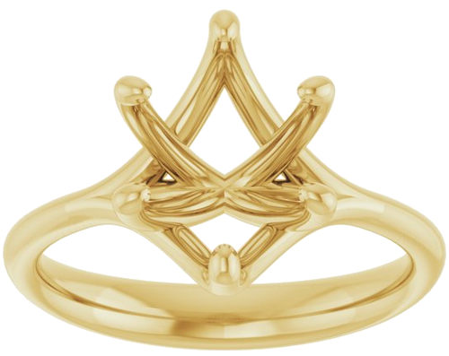 Sužadėtuvių Žiedas „Solitaire“ 585 Geltonojo Aukso Oval 10mm x 8mm (3)