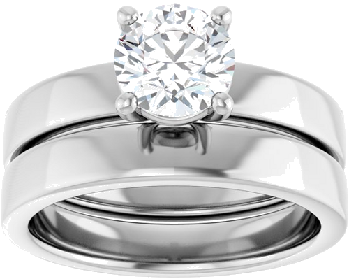 14K White 6.5 mm Round Solitaire Engagement Ring Mounting (8)