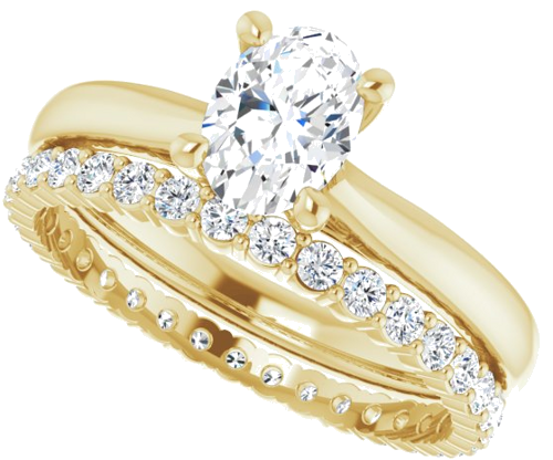 14K Yellow Oval 7x5 mm Solitaire Engagement Ring Mounting (10)